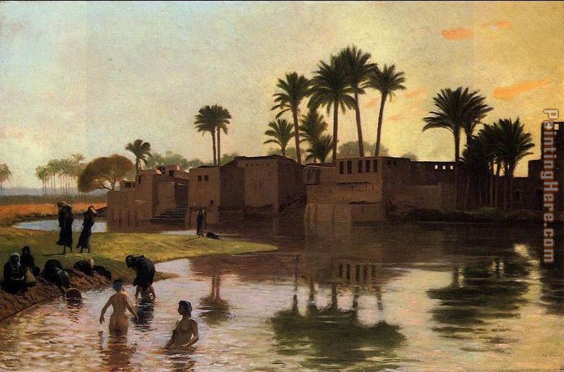 Bathers by the Edge of a River painting - Jean-Leon Gerome Bathers by the Edge of a River art painting